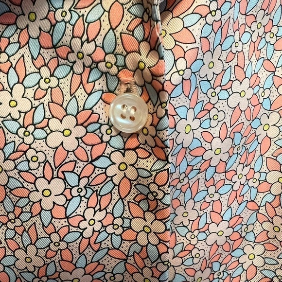 Vintage Gallant 100% Silk made in USA Button Front V-neck Blouse - Picture 10 of 13